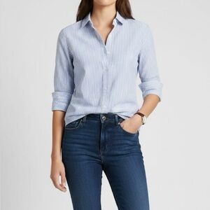 Banana Republic Blue Striped Shirt